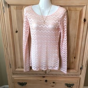 Long sleeve lace blouse